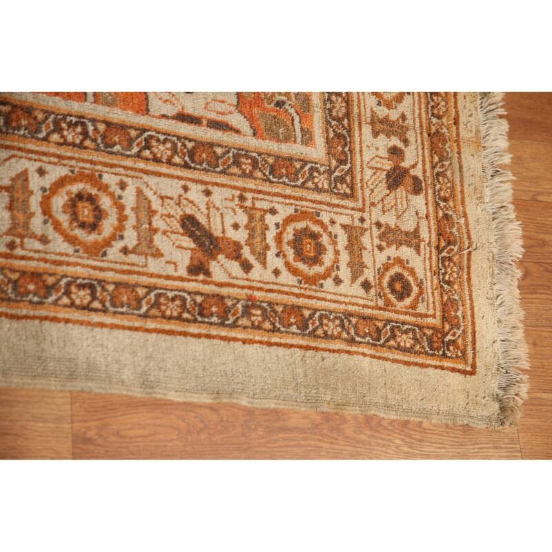 Antique Tabriz Haj Jalili Persian Rug Handmade Floral Wool Carpet - 13'5" x 18'9"