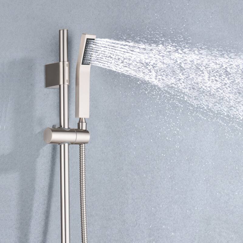 CLihome 12 Inch Wall Mount Shower System Shower Combo Brushed Nickel