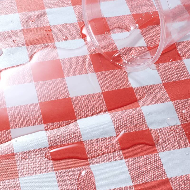 Fitted Vinyl Tablecloth with Flannel Backing Patterned