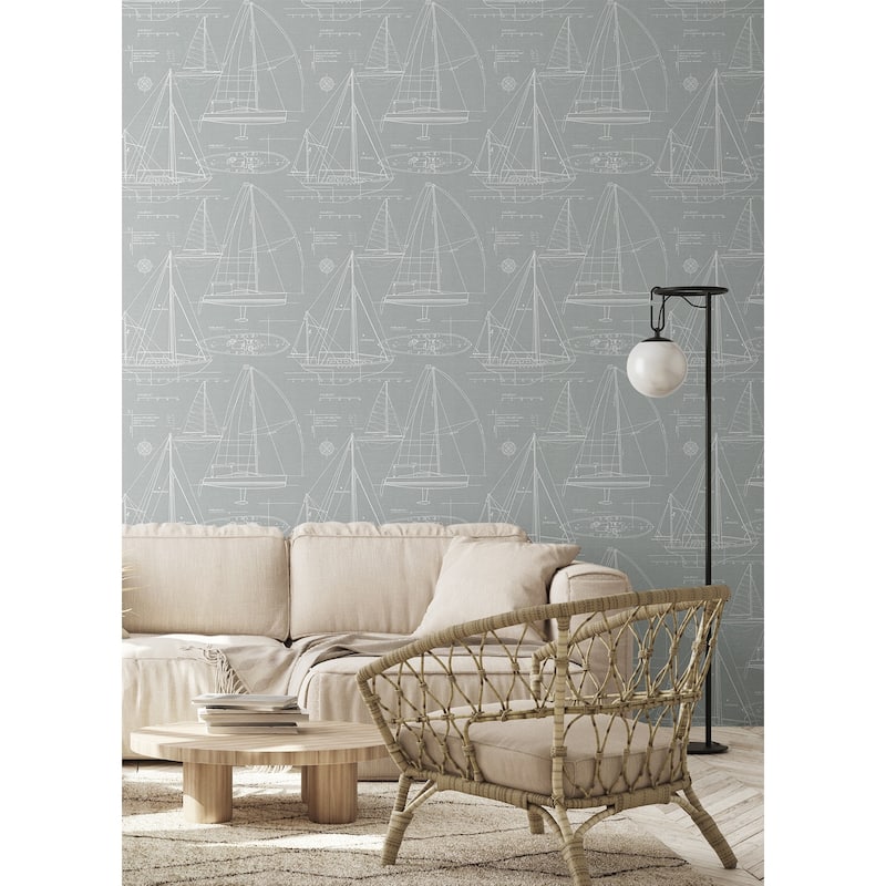 NextWall Yacht Club Peel and Stick Removable Wallpaper