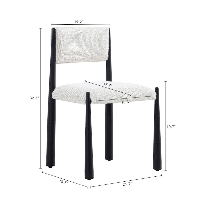 Manhattan Comfort Lennor Metal Boucle Side Chair Set of 2