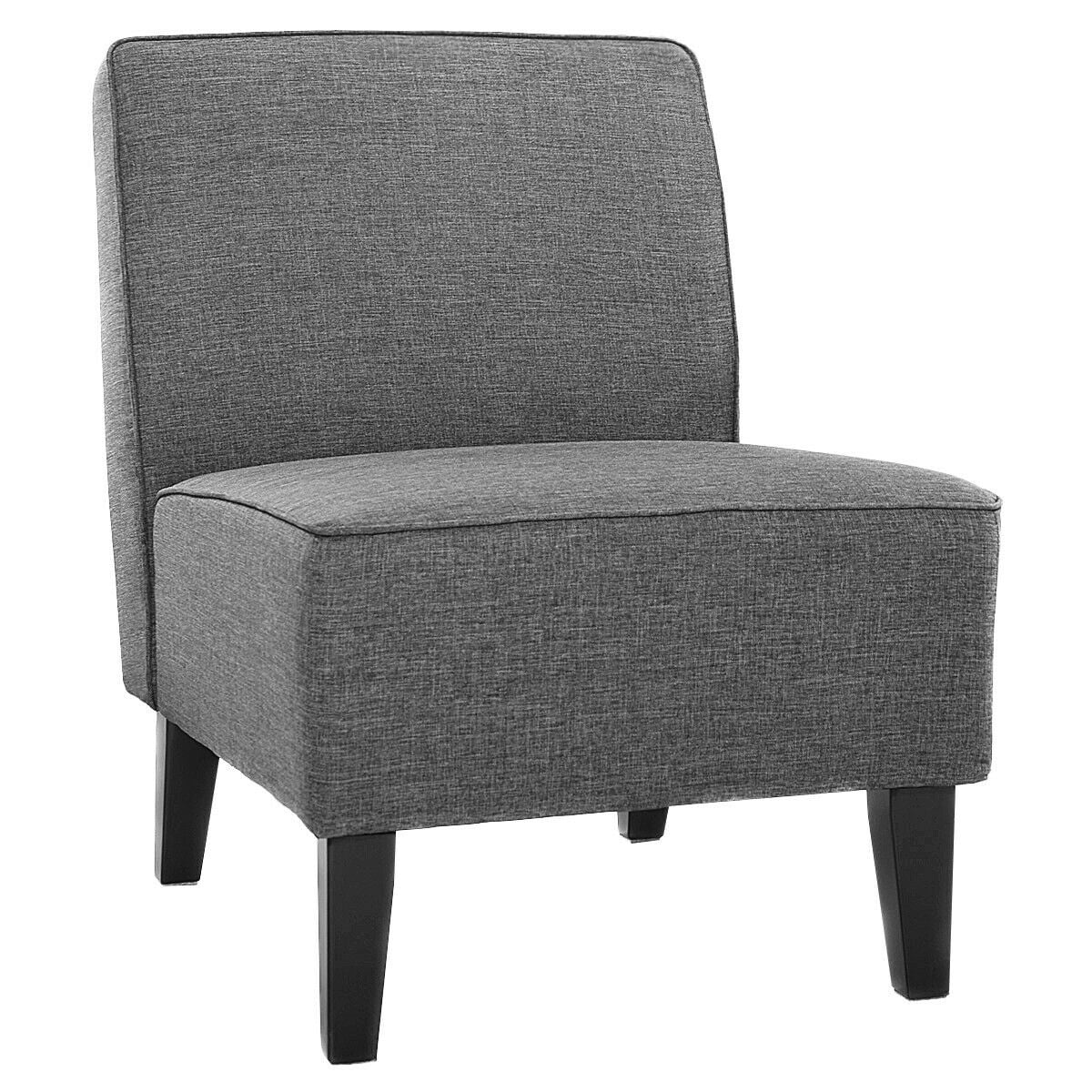 Contemporary Decor Solid Armless Accent Chair Gray On Sale Overstock 30745692