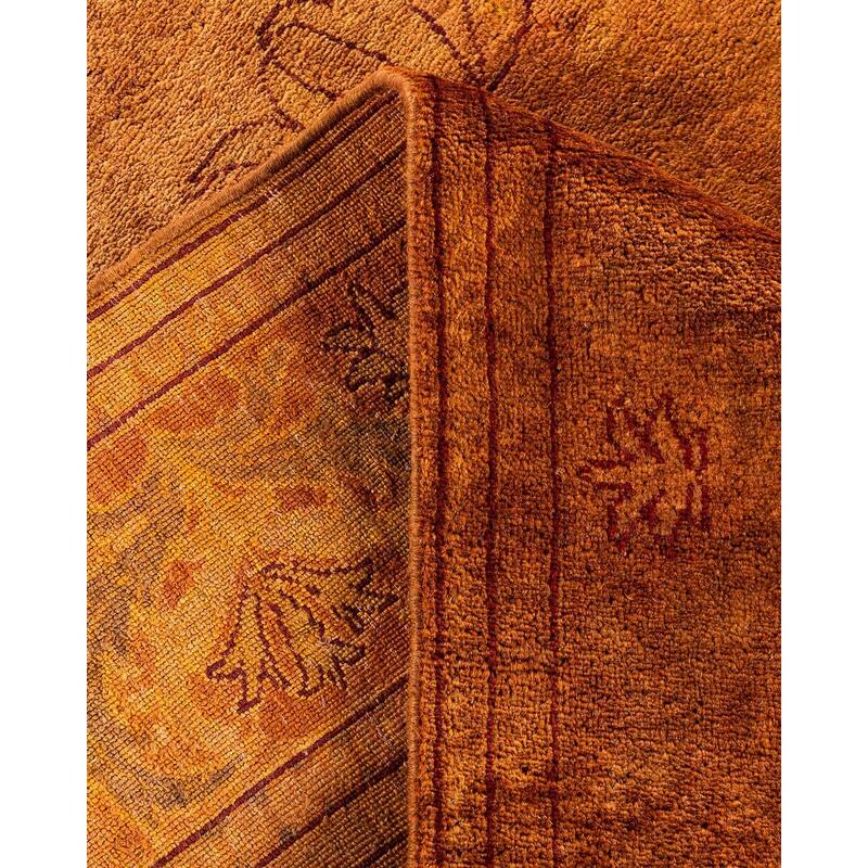 Overdyed, One-of-a-Kind Hand-Knotted Area Rug - Gold - 6' 1" x 9' 4"