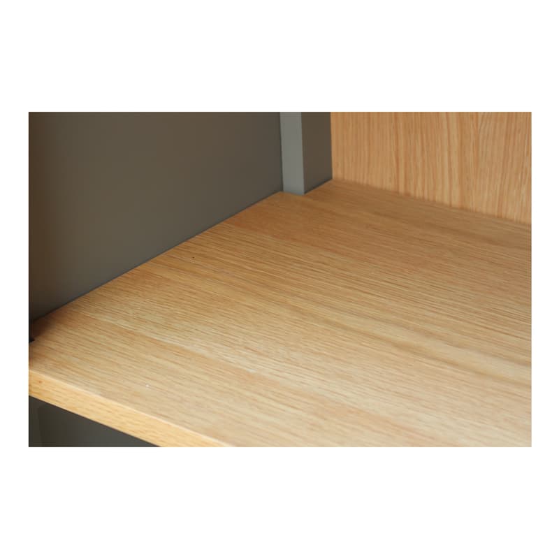 NADAAL STUDIOS Delmira Tall Cabinet, Millwork-Inspired with Glass Front and Dowel Legs, Green