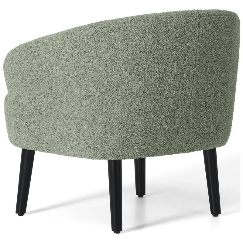 Bayville Sherpa Polyester Upholstered Faux Shearling Barrel Chair - (Set of 2)