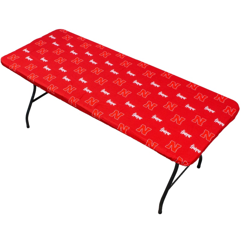 Nebraska Cornhuskers Tailgate Fitted Tablecloth, 33" x 33", Card Table