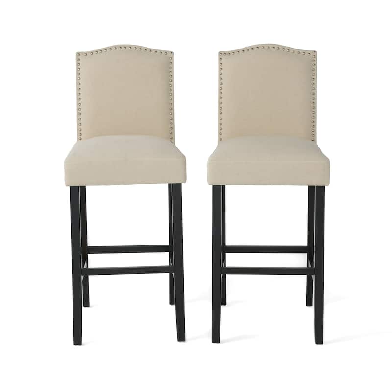 Logan 30-inch Fabric Backed Barstool by Christopher Knight Home (Set of 2) - 18.63" D x 22.00" W x 45.00" H