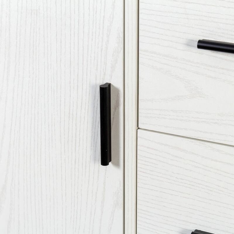 GDF Studio - Jasmine Modern Bookshelf and Kitchen Storage Cabinet with Pegboard, Drawer, and Cubby Display Shelves