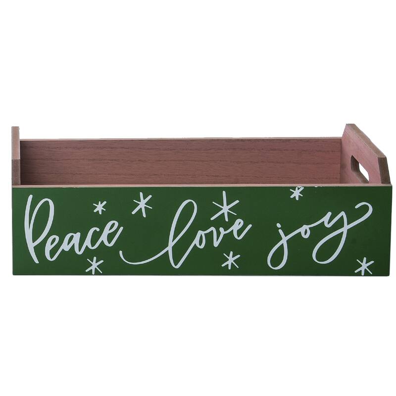Transpac MDF Merry Container Set of 2 Christmas Home Decorations