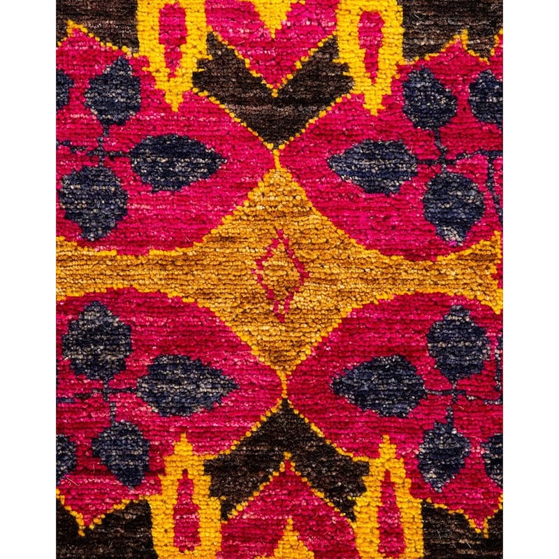 Overton Hand Knotted Wool Vintage Inspired Modern Contemporary Arts & Crafts Black Area Rug - 8' 1" x 10' 0"