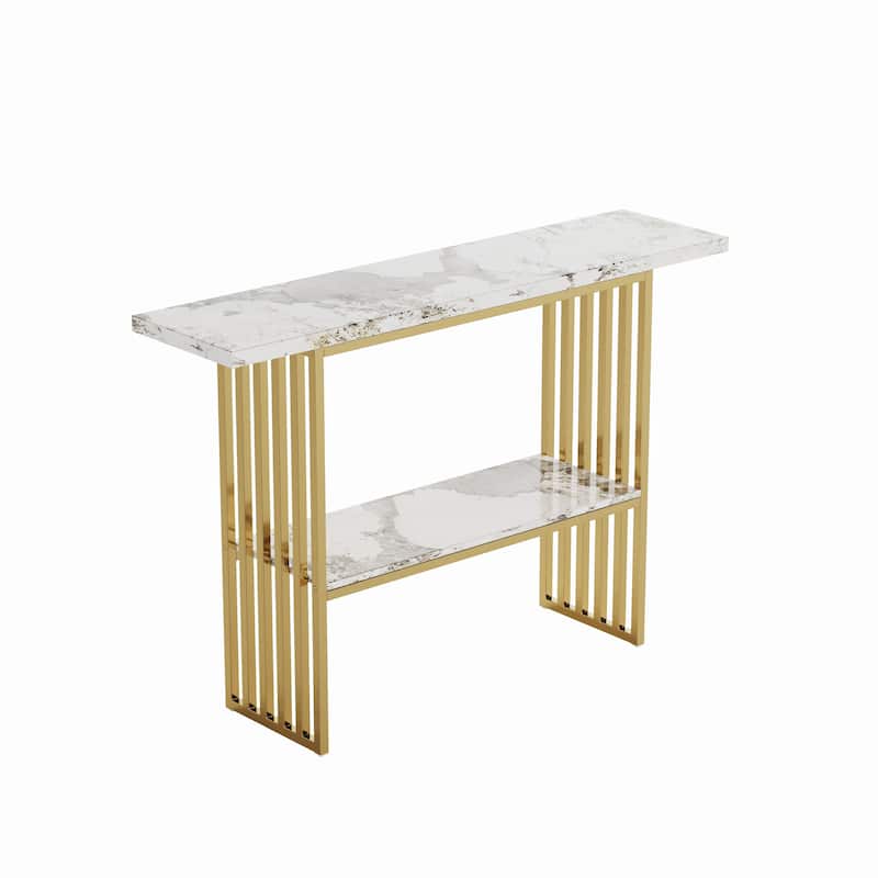 Chic Console Table Sofa Table with Open Shelf, Hallway Table Entryway Table Side Table for Living Room
