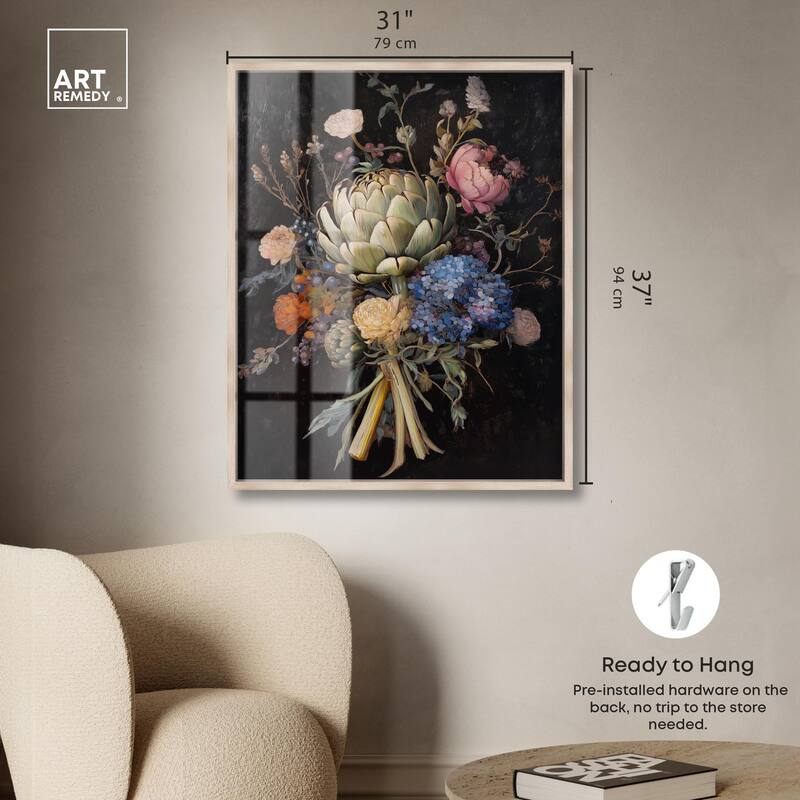 Moody Artichoke II Shadowbox by Art Remedy