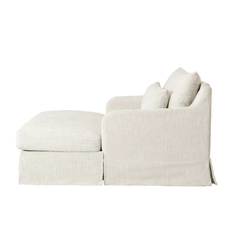 GDFStudio - 93.7" Modular Chenille Sectional Sofa Bed with USB