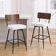 preview thumbnail 25 of 136, 26"/29" Faux Leather Swivel Counter/Bar Stools Set of 2/3 Set of 2 - White - Bar Height