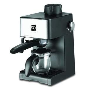 Mr. Coffee 4-Cup Steam Espresso and Cappuccino Maker Stainless Steel/Black  - Bed Bath & Beyond - 19434285