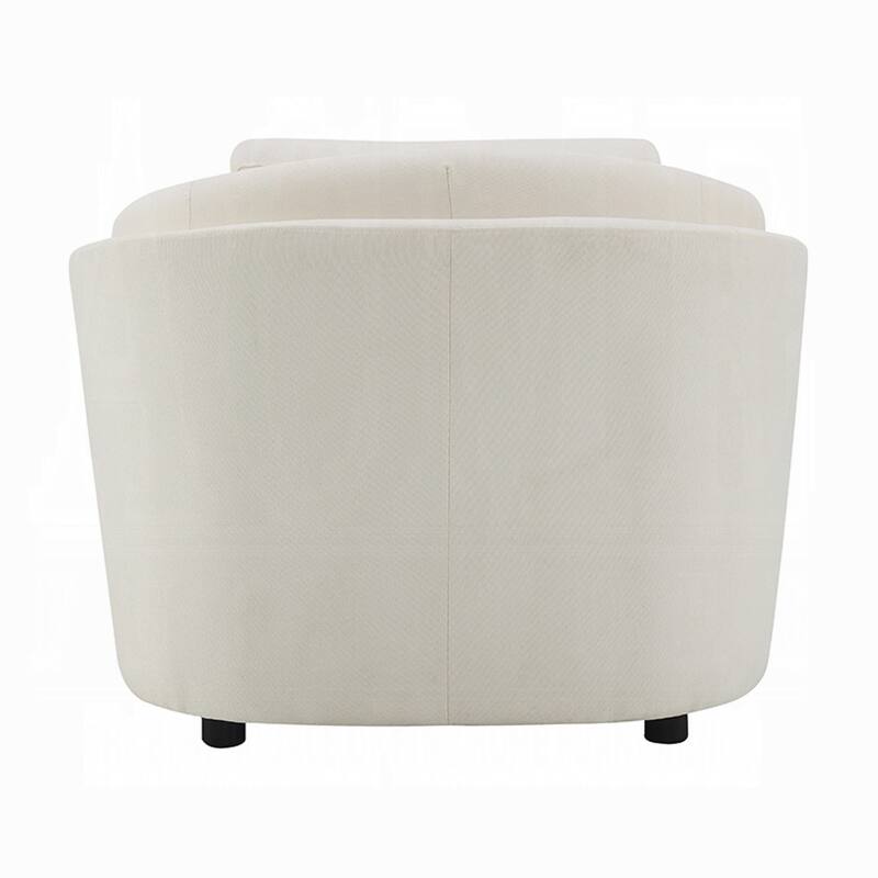 Riku Accent Armchair, 2 Lumbar Pillows, Soft Beige Linen Seating