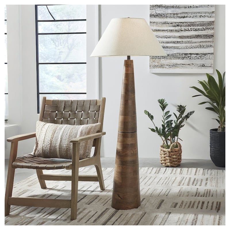 Signature Design by Ashley Danset Brown Floor Lamp - 24.25" W x 24.25" D x 58" H