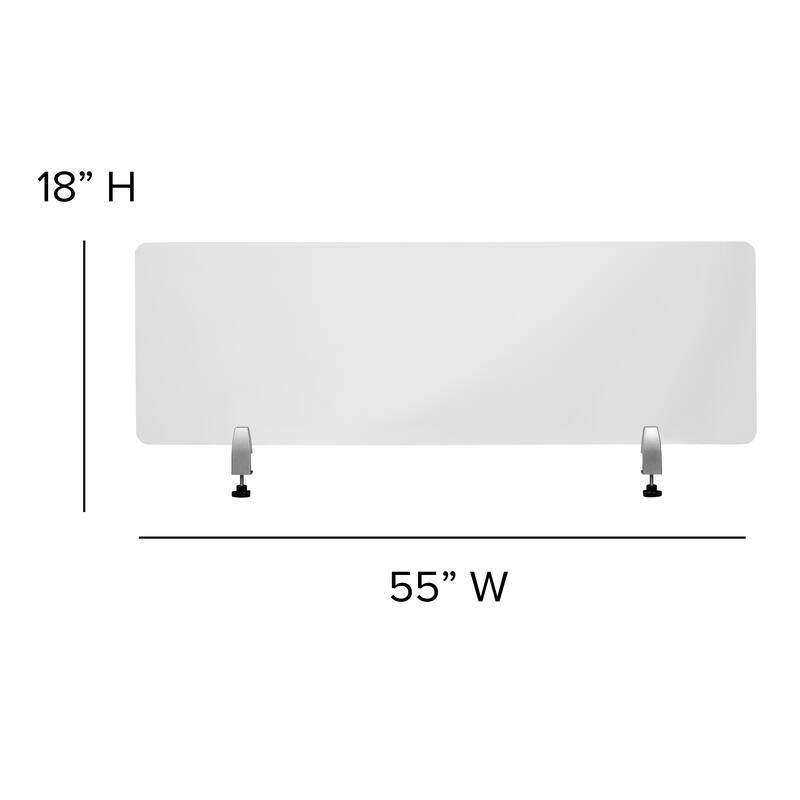 Clear Acrylic Desk Partition (Hardware Included)