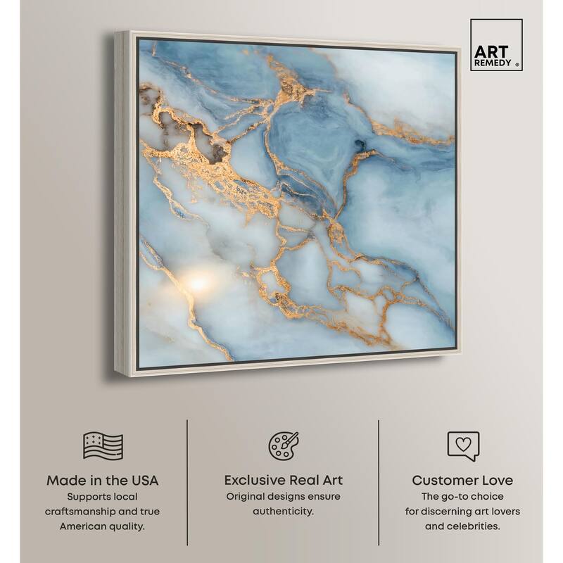 Azure Veins Canvas by Art Remedy