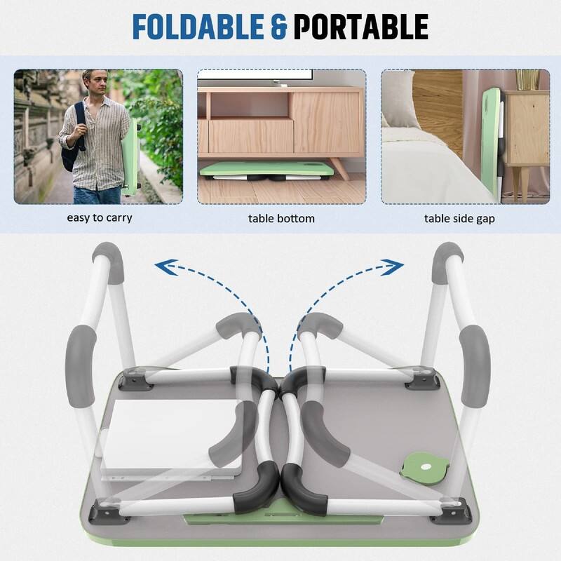 Foldable Laptop Bed Table Multi - 23.6"D x 15.8"W x 10.8"H