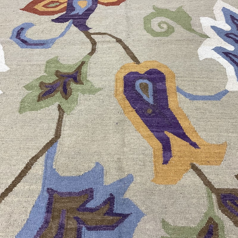HERAT ORIENTAL Handmade 5'1 x 7'6 Vegetable Dye Wool Kilim - 5'1" x 7'6"