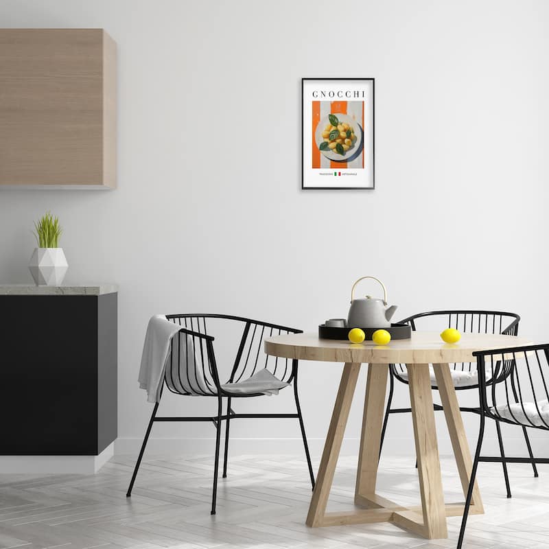 Stupell Traditional Gnocchi Pasta Framed Giclee Art Design By Andreas Magnusson