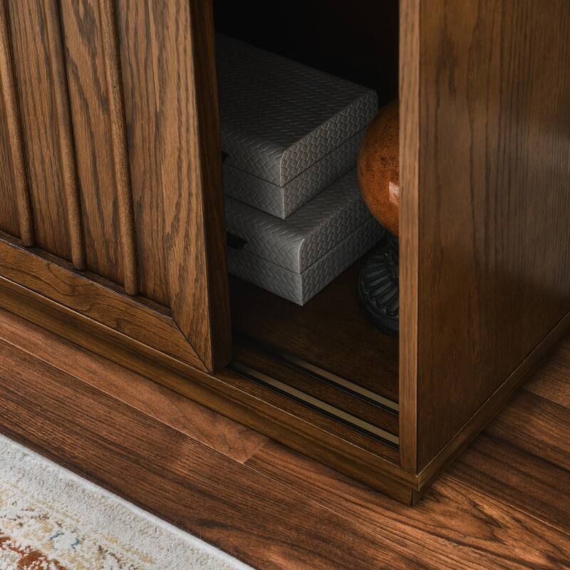 Mid Century Sideboard with 2 Sliding Door