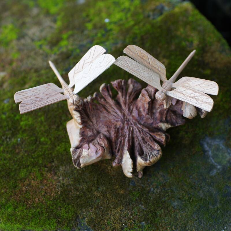 Novica Handmade Sweet Wings Wood Statuette