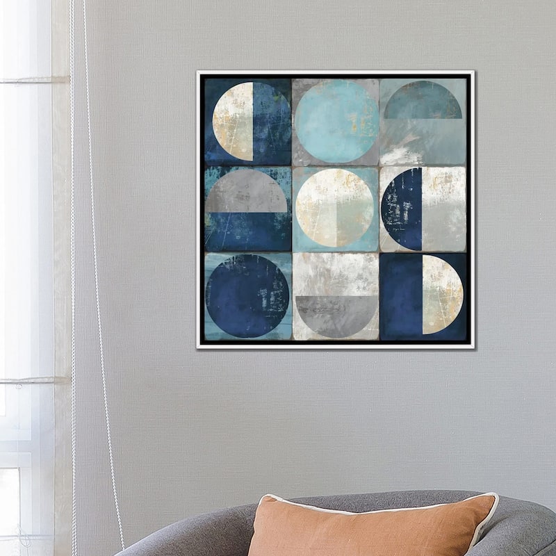 iCanvas "Teal Crescent" by Tom Reeves Framed Canvas Print