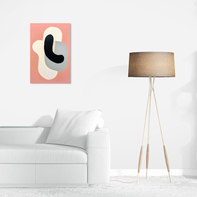 Wynwood Studio Canvas Abstract Dog tag by my kid Black and Modern & Contemporary Wall Art Canvas Print - 24 x 16