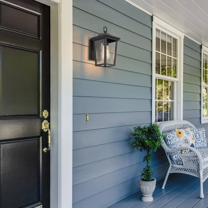 Havenside Home Transitional 1-light Black Lantern Outdoor Wall Sconces Lamp - 6.5" X 8.25"X 12"