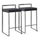 preview thumbnail 10 of 72, Porch & Den Forrest Contemporary Black Stackable Fully Welded Counter Stool (Set of 2) Black Velvet
