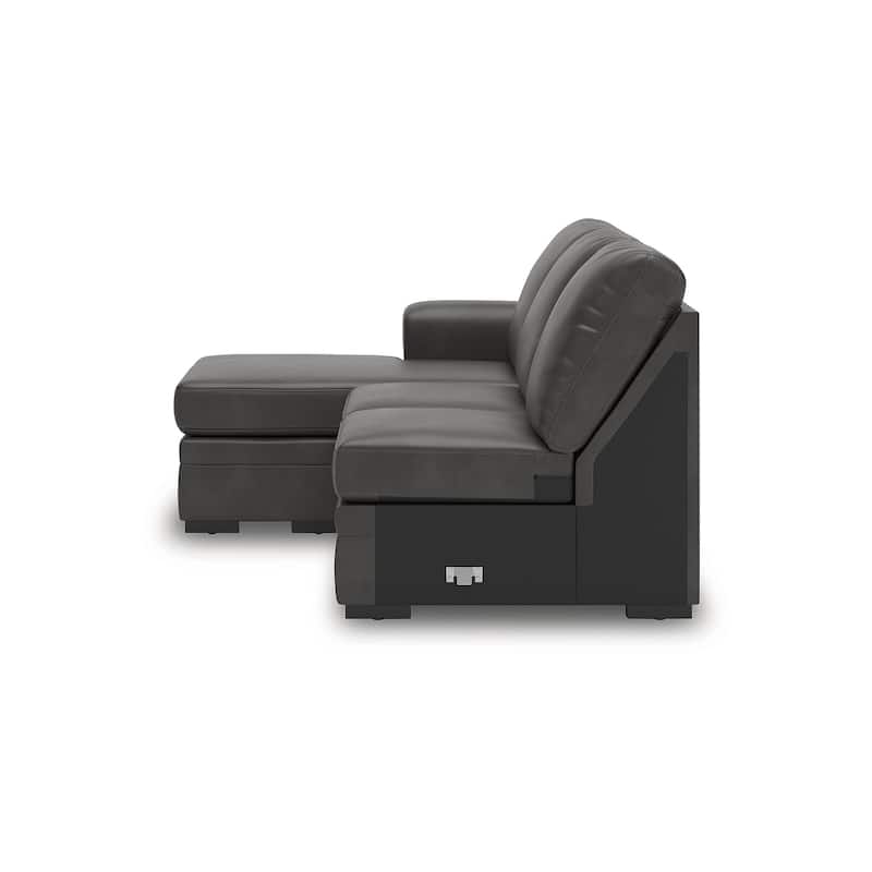 Signature Design by Ashley Dara Park Gray 2-Piece Sectional with Chaise - 124" W x 87" D x 40" H