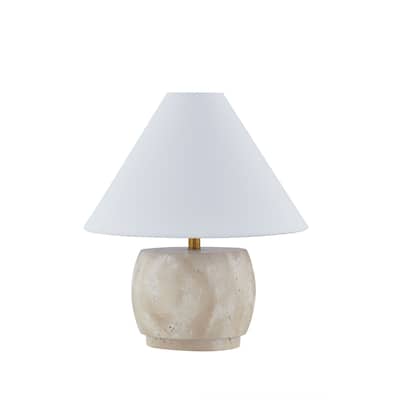 Reno 17" Table Lamp with Linen Shade, Beige