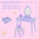 preview thumbnail 23 of 28, Costway Kids Vanity Set Princess Vanity Table & Chair Set with Lighted - See Details