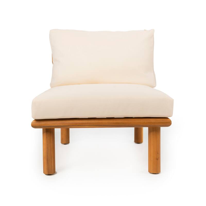 Christopher Knight Home - Ardeno Outdoor Acacia Wood Patio Chair with Cushions and Water-Repellent Fabric, Set of 2 - 25.98