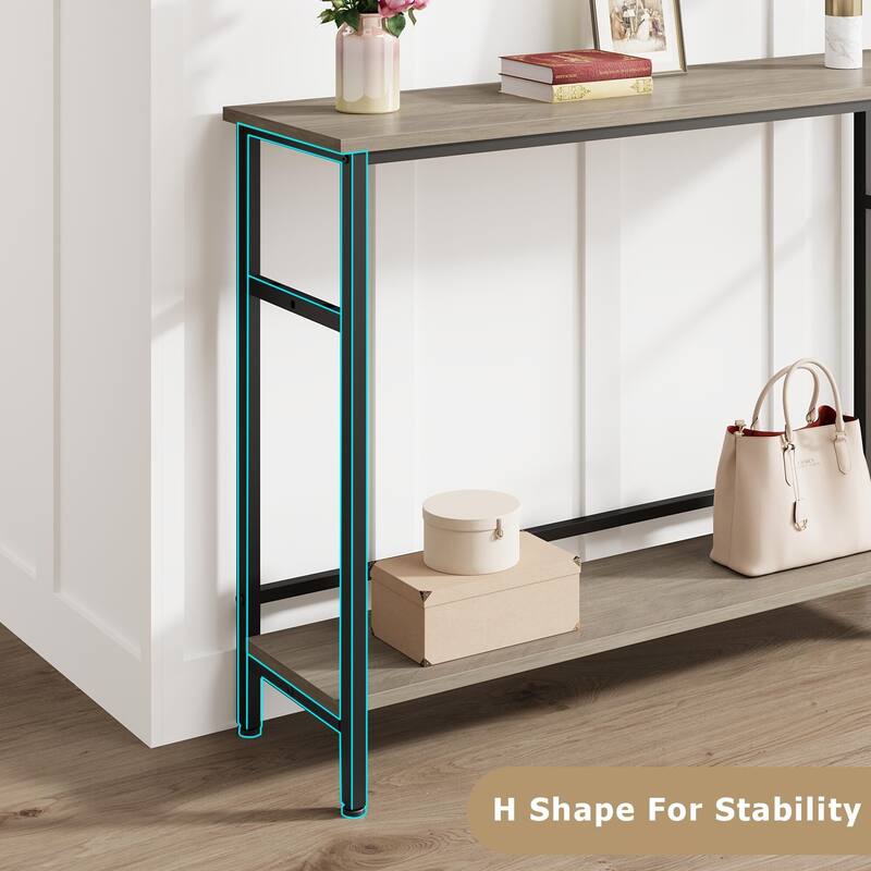 2 Tier Entryway Table, Console Tables with Storage