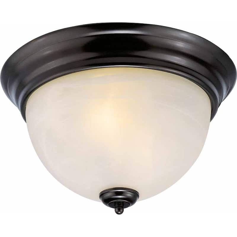 Volume Lighting Troy 3 Light 15" Wide Flush Mount Bowl Ceiling Fixture - Antique Bronze