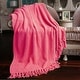 preview thumbnail 116 of 140, Knitted Tweed Couch Throw 50" x 60" - Camellia Rose