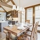 preview thumbnail 2 of 10, Modern Farmhouse 4-Light Gold Chandelier Island Lights with Fabric Shade for Dining Room