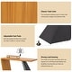 preview thumbnail 6 of 5, Modern Writing Computer Desk with Monitor Stand and Angled Legs for Home Office and Apartment or Workspace Use
