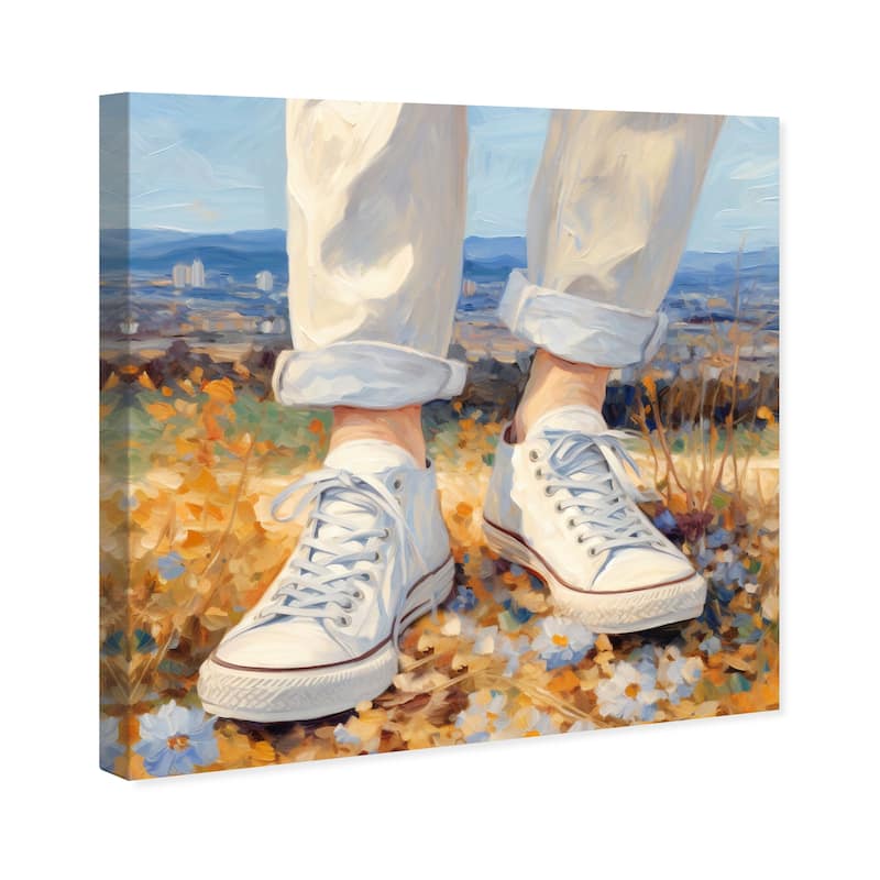 Wynwood Studio Canvas Fashion and Glam Golden Fields White and Cream White Rustic Wall Art Canvas Print