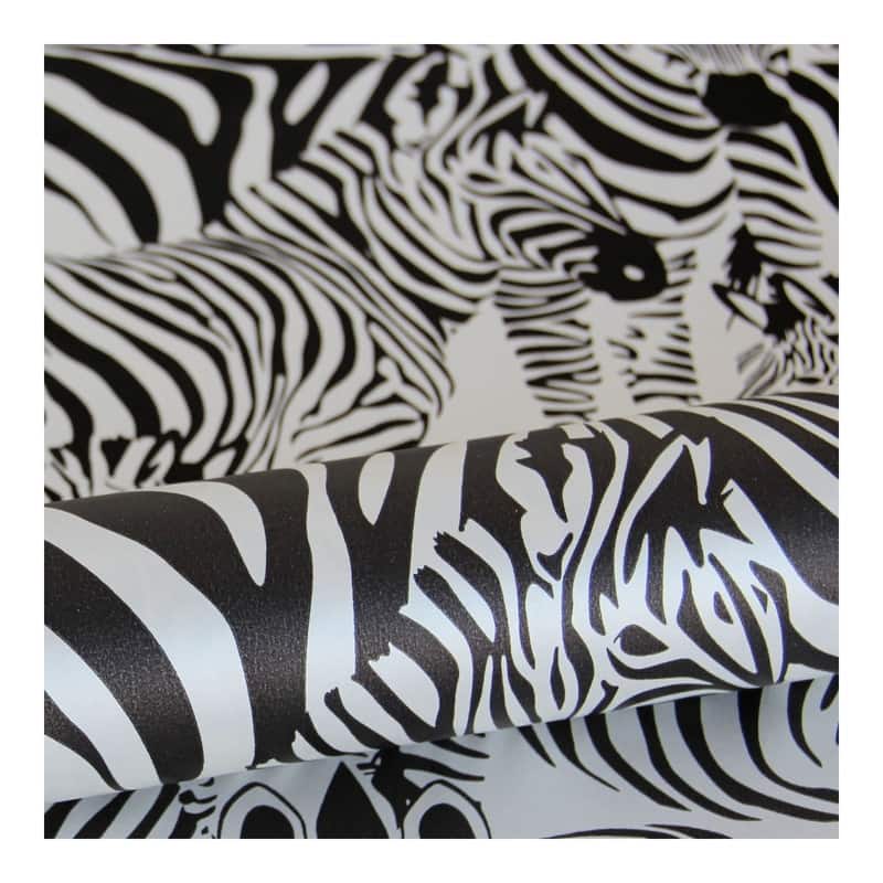 Origin Jemima Black Zebra Wallpaper - 20.5 x 396 x 0.025