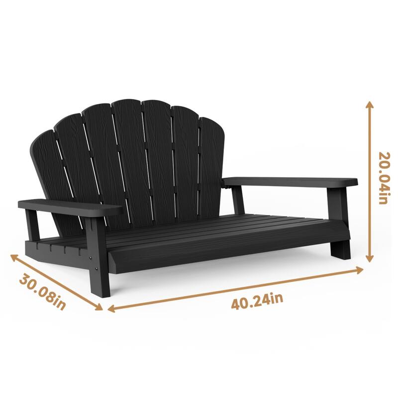 Shell Back Armchair Dog Bed for Large Breeds, Durable Wood Grain Resin Pet Bed