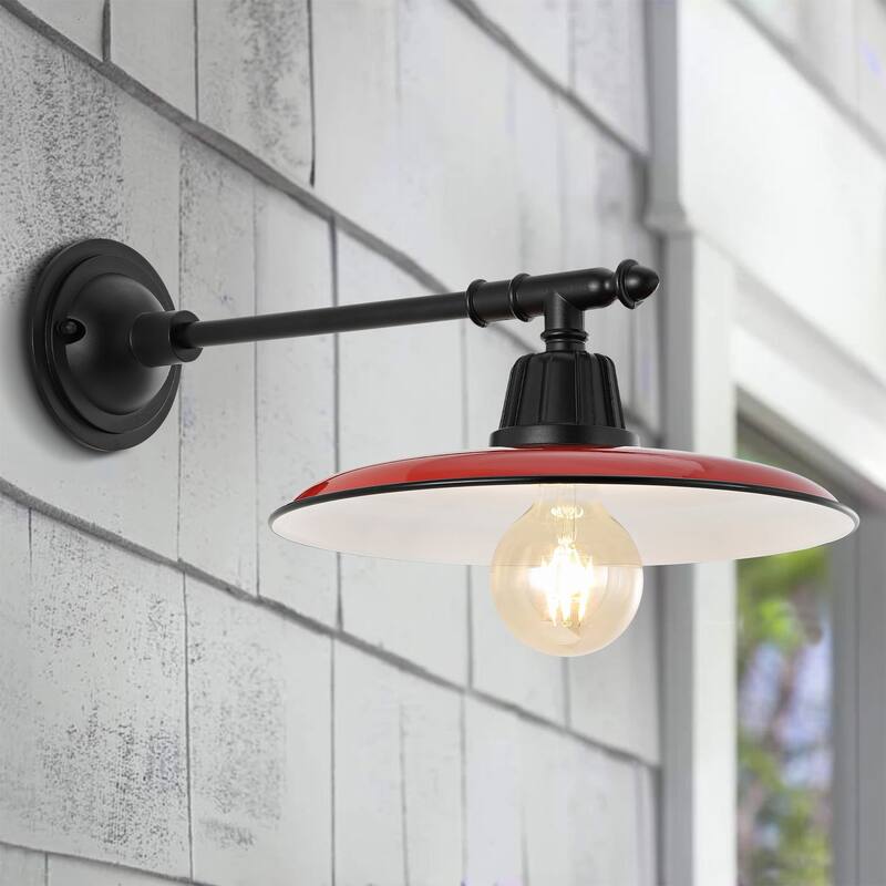 Jasper 12" Farmhouse Indoor/Outdoor LED Victorian Arm Sconce