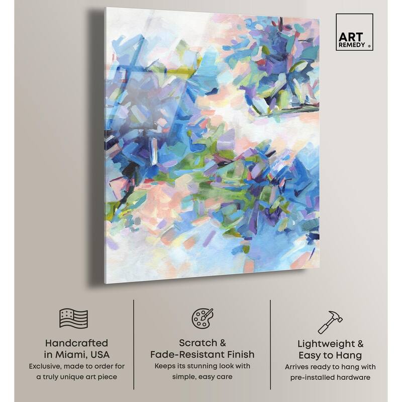 Blue Botanicals Acrylic by Art Remedy, Ready to Hang
