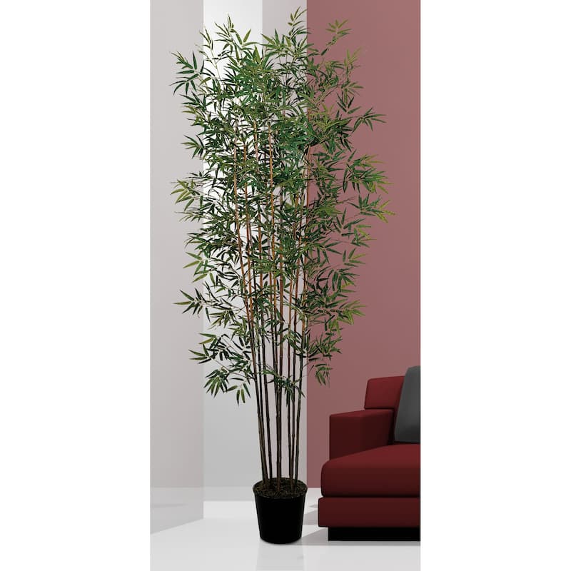 Bamboo Silk Tree 6ft - Realistic Indoor Outdoor Faux Plant Decor 60 Inch Tall - 5ft.