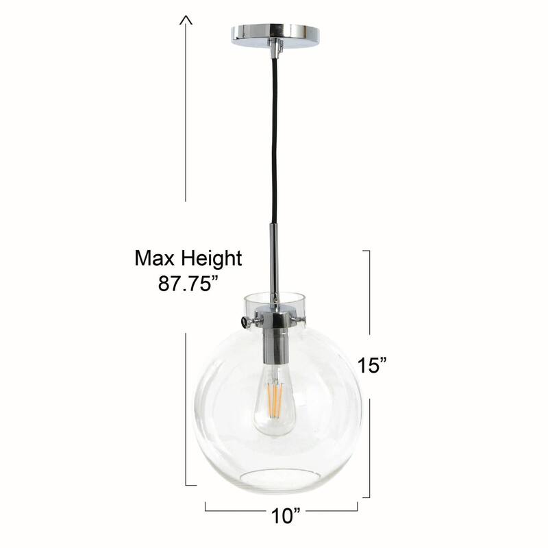 Robert Stevenson Lighting Marson - Clear Glass and Metal Ceiling Light