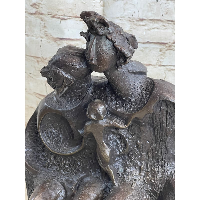 Family Group Bronze Sculpture Modern Art Abstract Marble Figure Art Dali