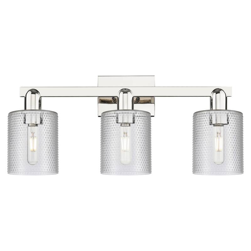 Innovations Lighting Endless Possibilities Arcadia - Cobbleskill - 3 Light 24" Bath Vanity Light - Clear/Polished Nickel